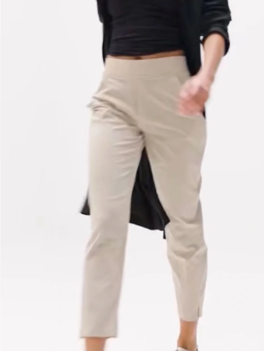 BOTH Athleta Pull-On Brooklyn Ankle Pants in Black & Tan. BOTH SZ 10 - Picture 2 of 10